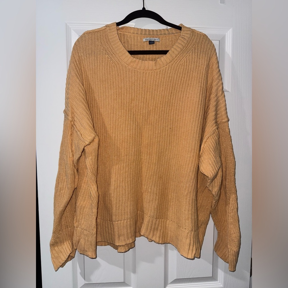 American Eagle Orange Knit Sweater
